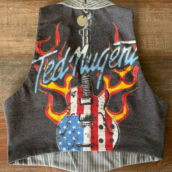 Pinstripe crop vest - reversible! - Picture 4 of 4